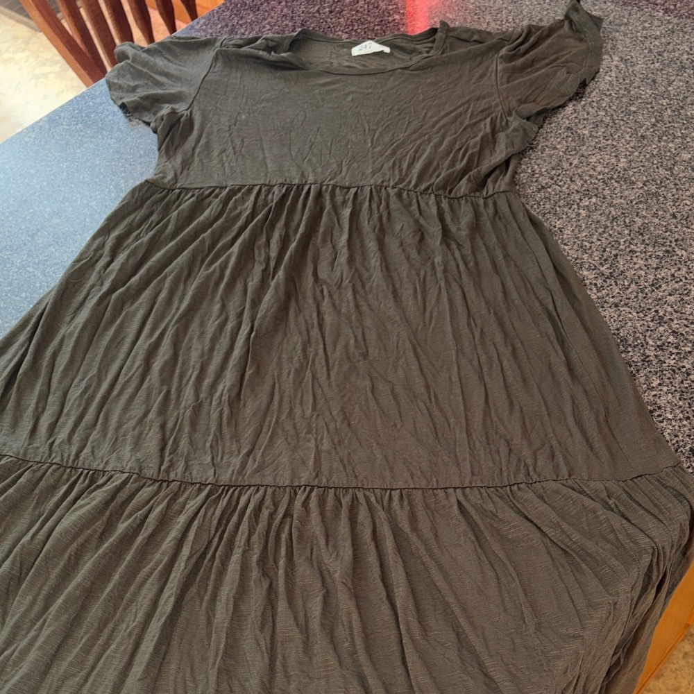 Elegant Olive Maxi Dress